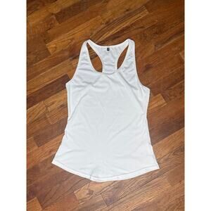 P’tula White Athletic Racerback Tank Top Women’s Medium | Activewear